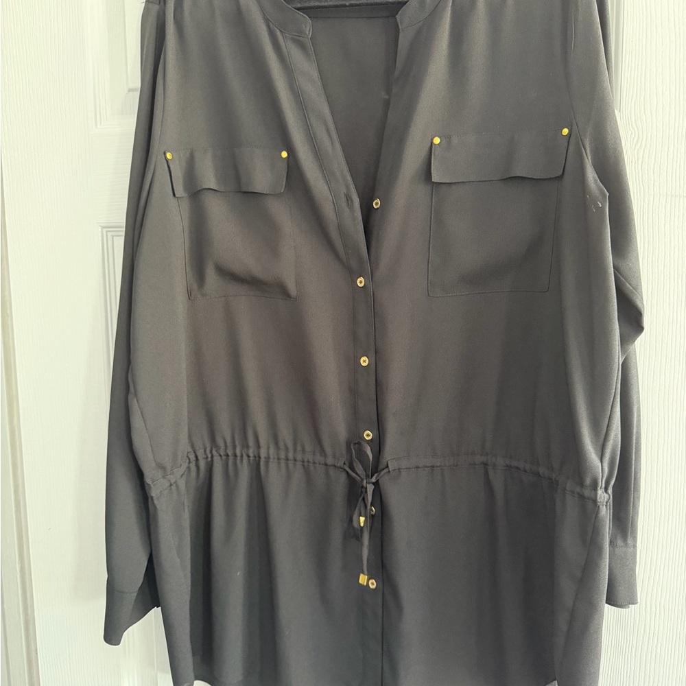 Calvin Klein Charcoal Button-Down Shirt